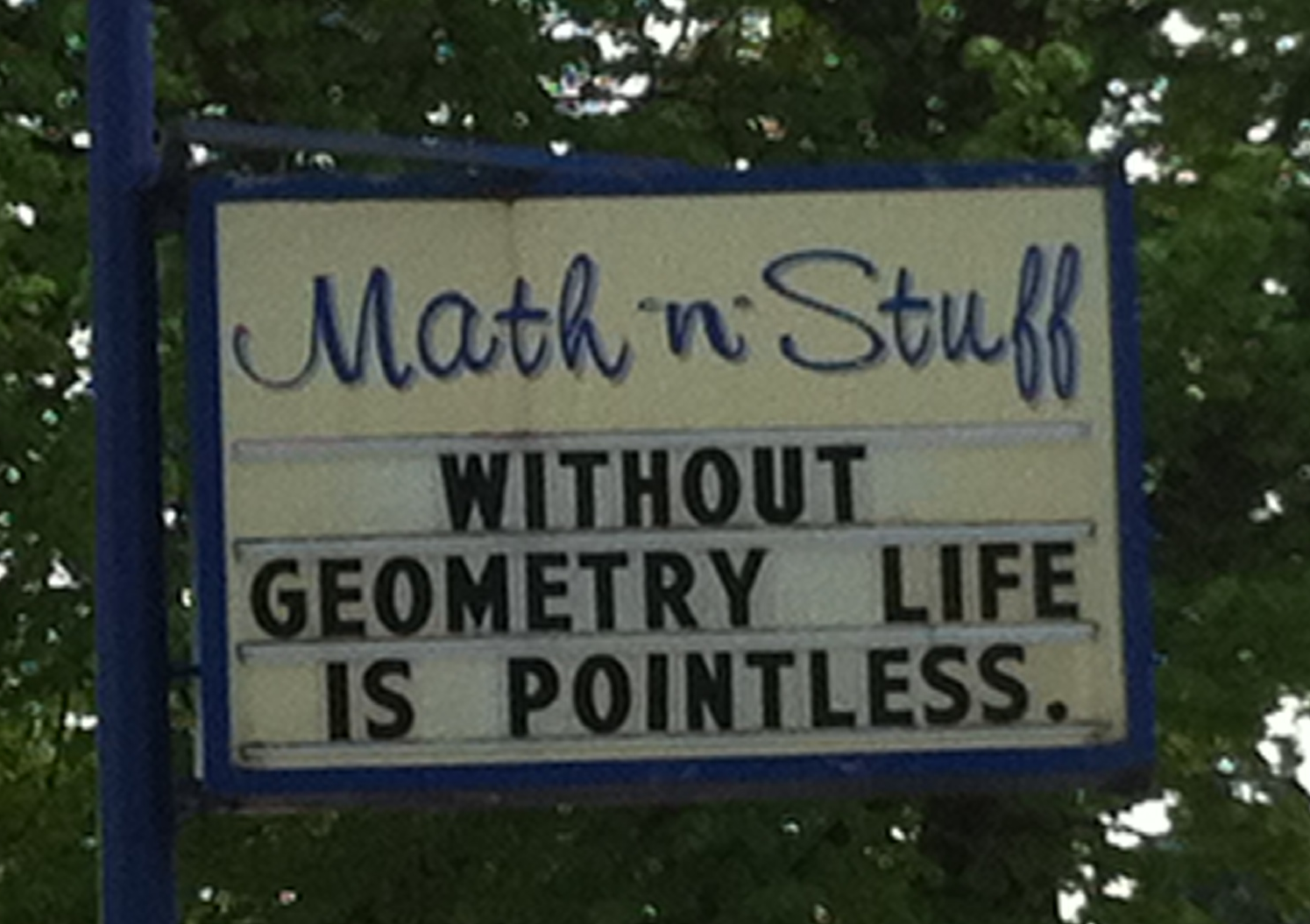 Without Geometry life is pointless